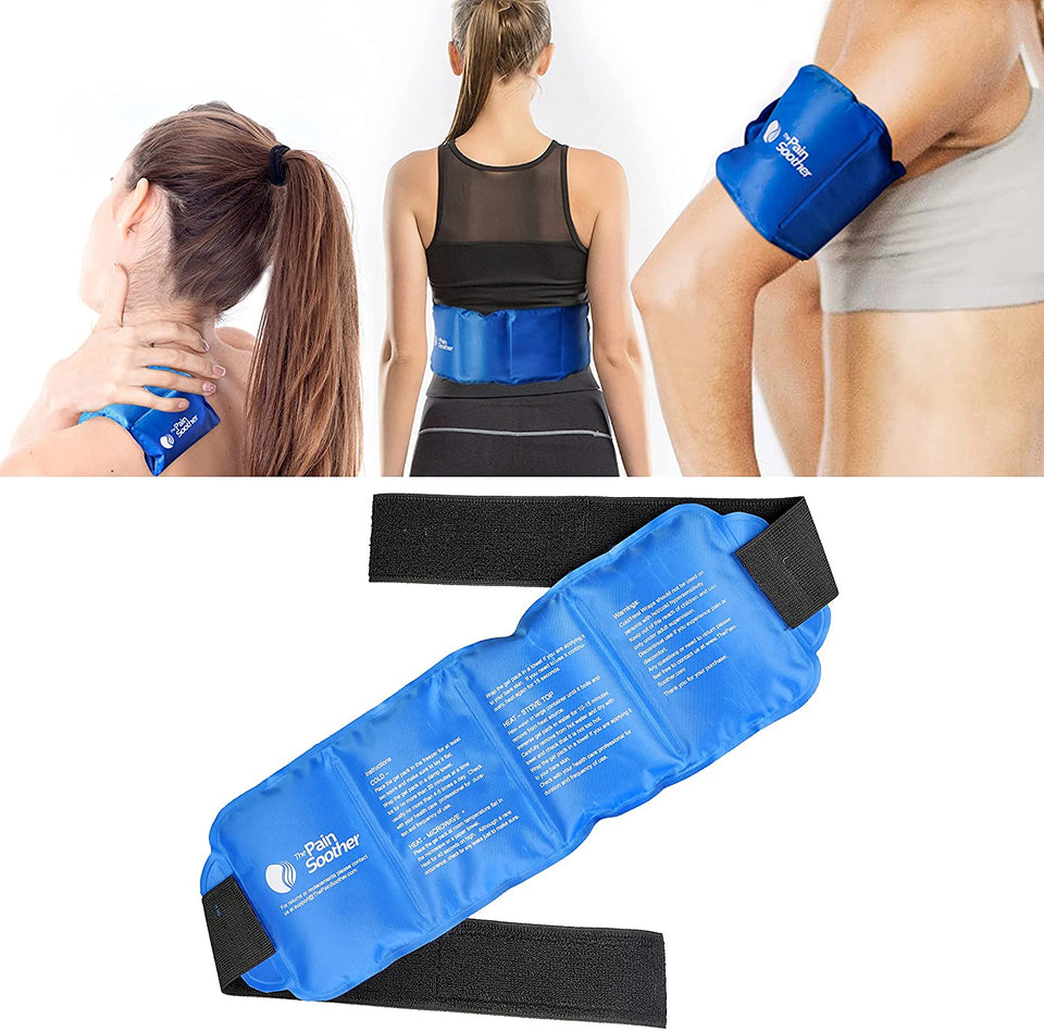  Oversized Reusable Hot & Cold Gel Ice Pack Wrap for Warm  Compress and Cold Therapy for Hip, Ankle, Back, Shoulder, Knee, Arm, Neck,  Elbow, FSA or HSA Eligible : Health 